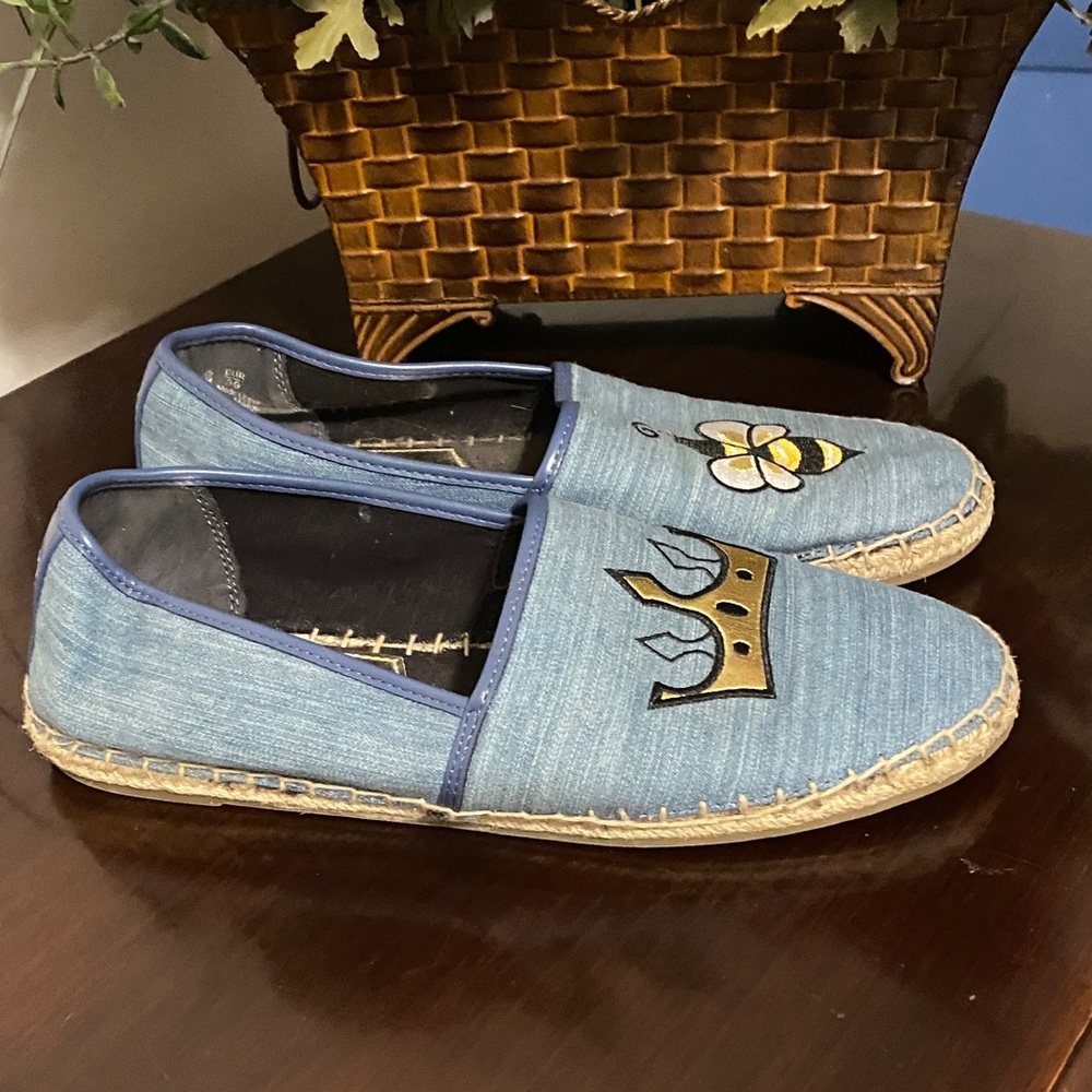 Circus by Sam Edelman Blue Denim Espadrilles with Embroidery